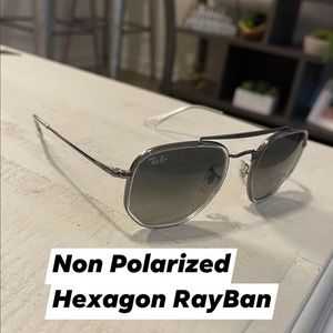 Hexagon Ray-bans Silver and Clear Non Polarized
